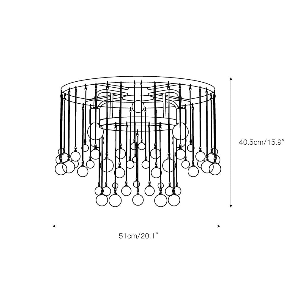 Fljotuvyo plafonieră aplicată din alamă și cristal, postmodernă, de lux
