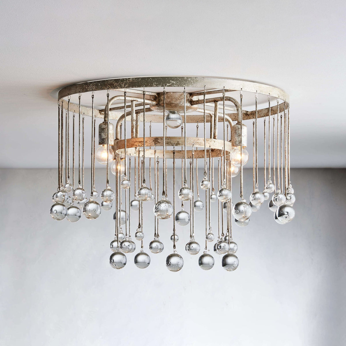 Fljotuvyo plafonieră aplicată din alamă și cristal, postmodernă, de lux