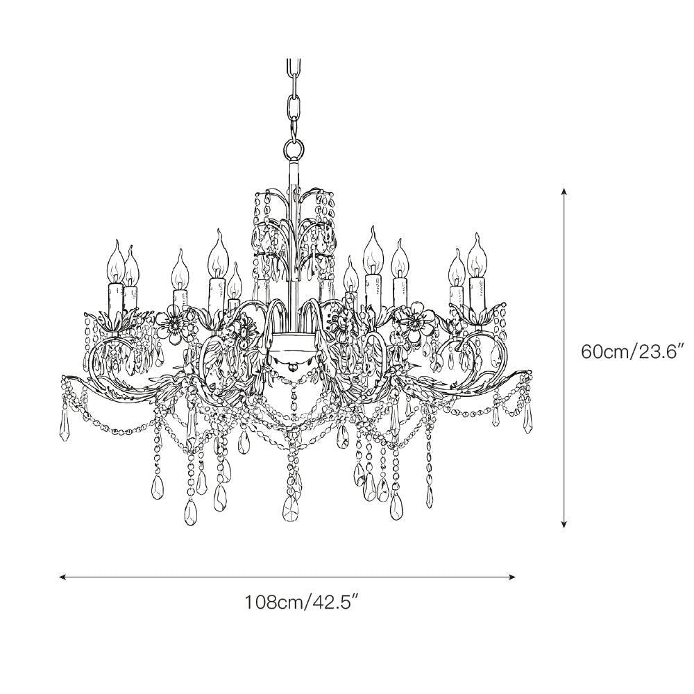 Somna candelabru, floral