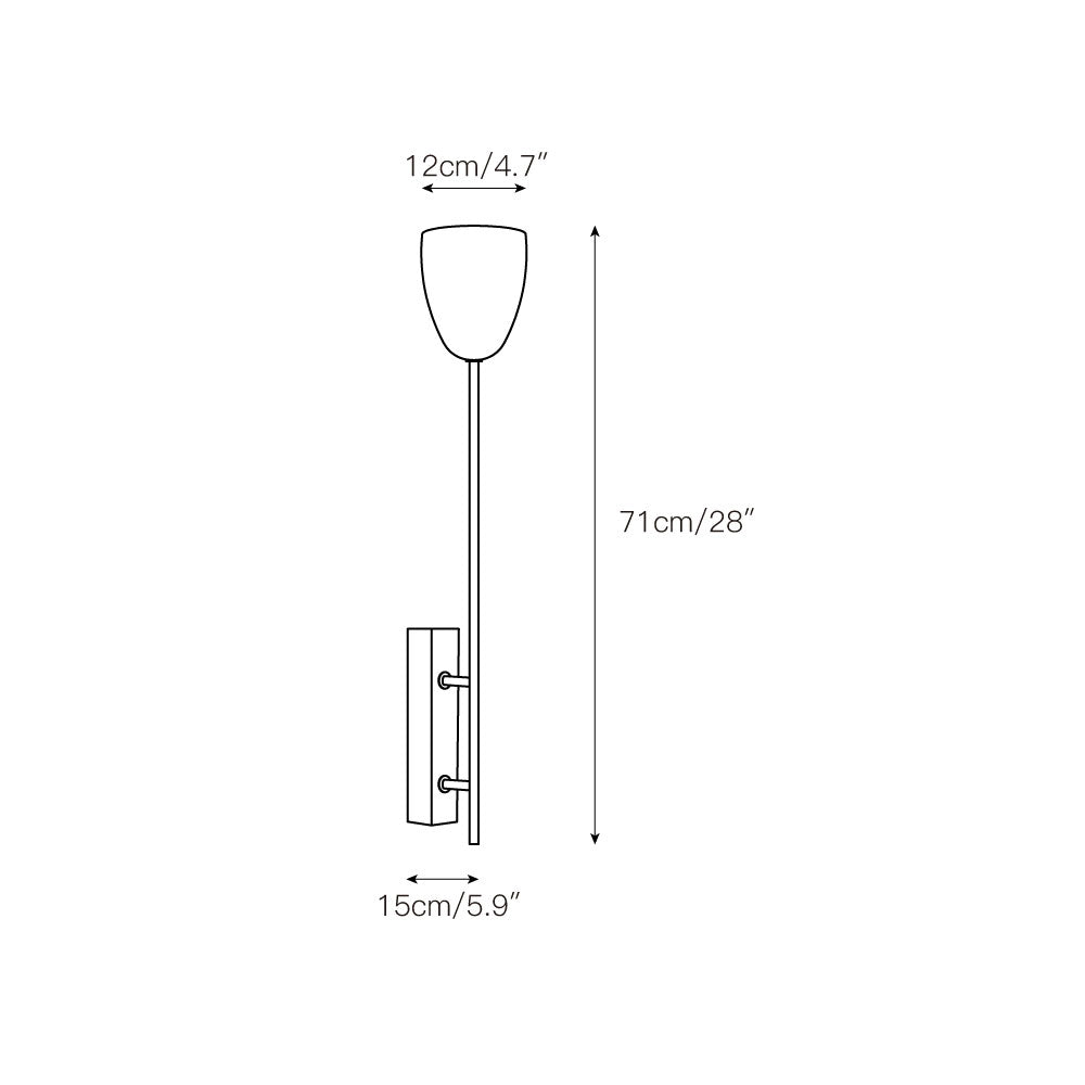 Kvennuvyo aplică de perete din lemn de nuc, metal și lemn, modernă, minimalistă