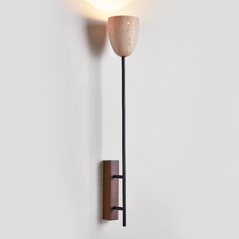 Kvennuvyo aplică de perete din lemn de nuc, metal și lemn, modernă, minimalistă