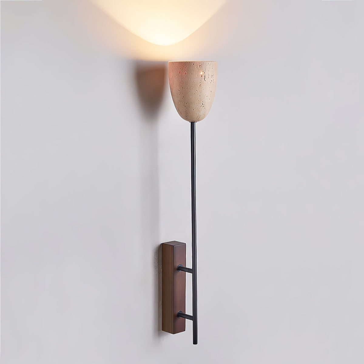 Kvennuvyo aplică de perete din lemn de nuc, metal și lemn, modernă, minimalistă