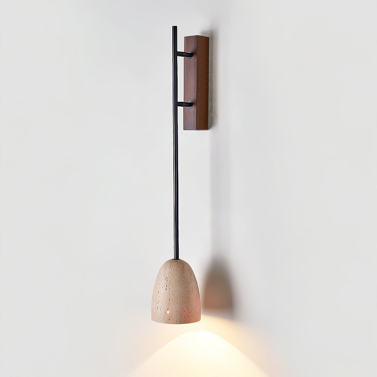 Kvennuvyo aplică de perete din lemn de nuc, metal și lemn, modernă, minimalistă
