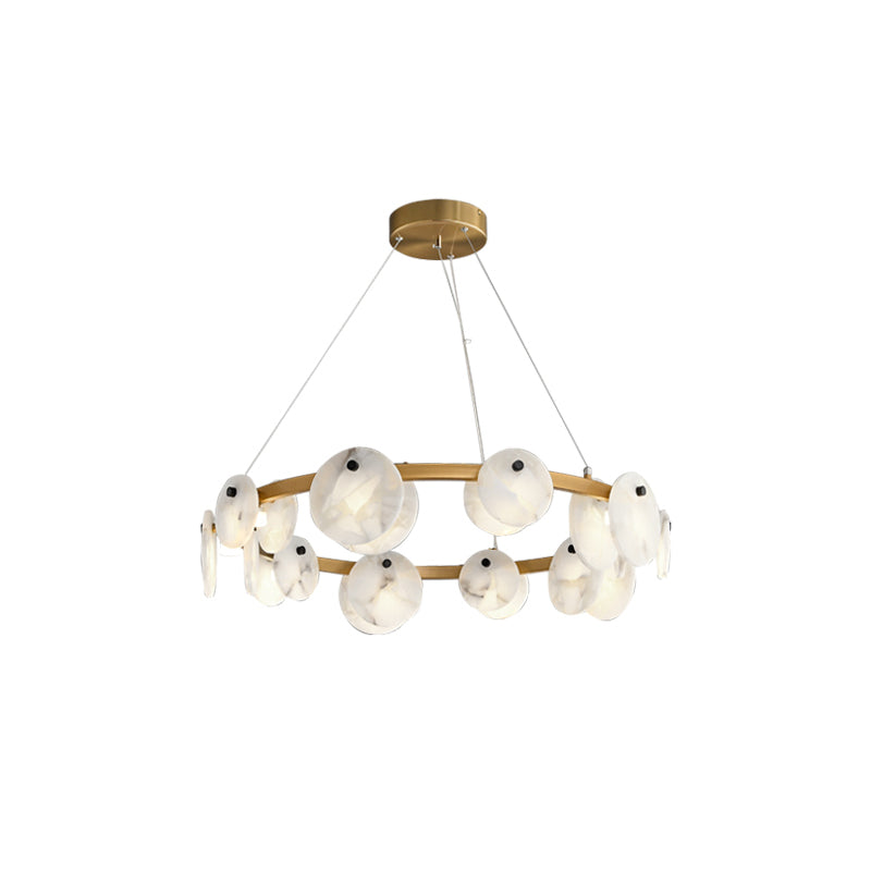 Ostruvys candelabru din alamă și alabastru, postmodern, de lux