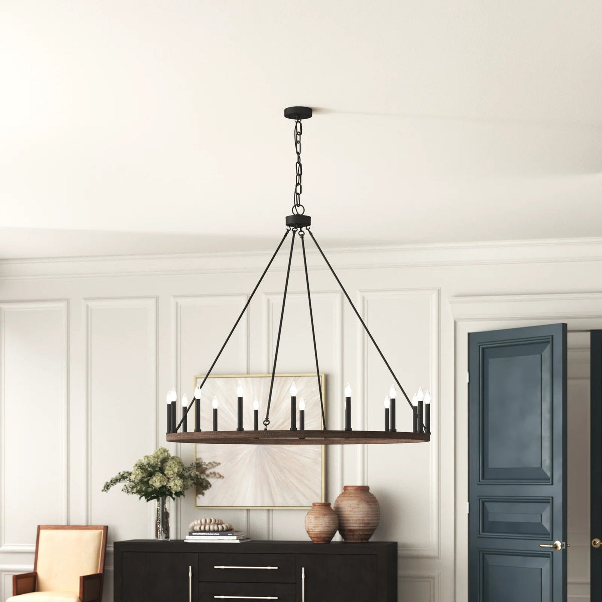 Mjolkuvyo candelabru modern, minimalist din metal