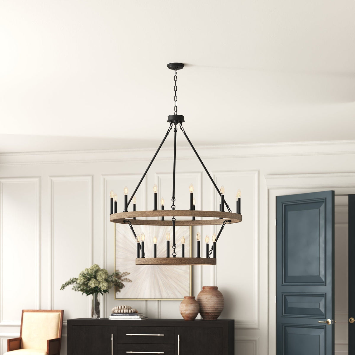 Mjolkuvyo candelabru modern, minimalist din metal