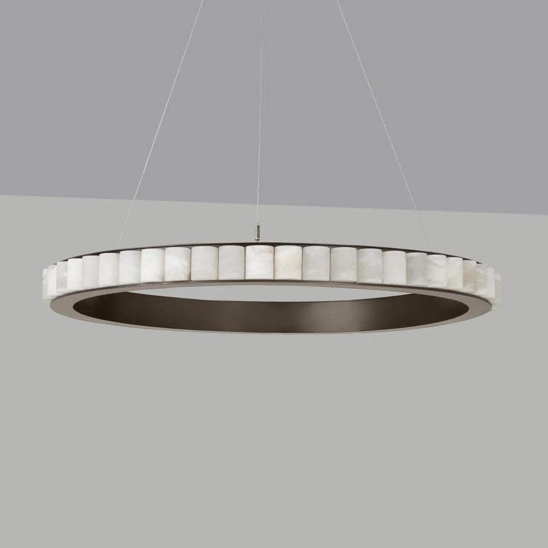 Lyra candelabru Postmodern Luxos din Oțel Inoxidabil și alabastru