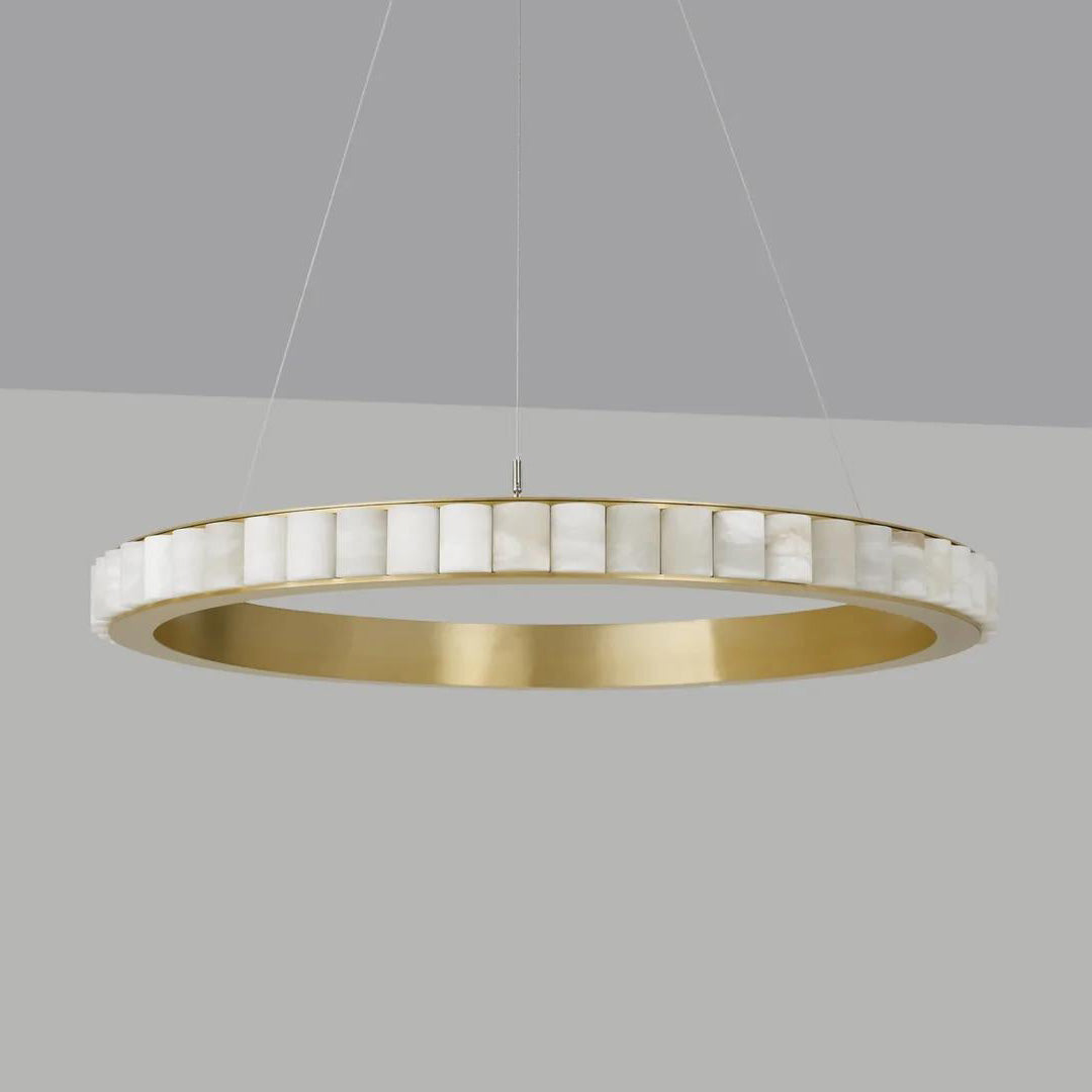 Lyra candelabru Postmodern Luxos din Oțel Inoxidabil și alabastru