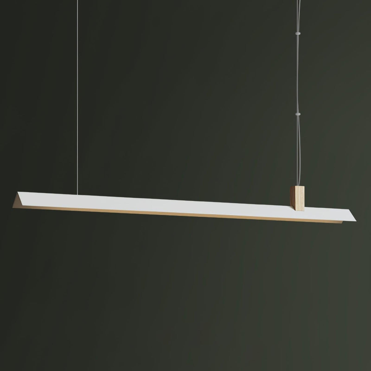 Linea lampă suspendată minimalistă din lemn