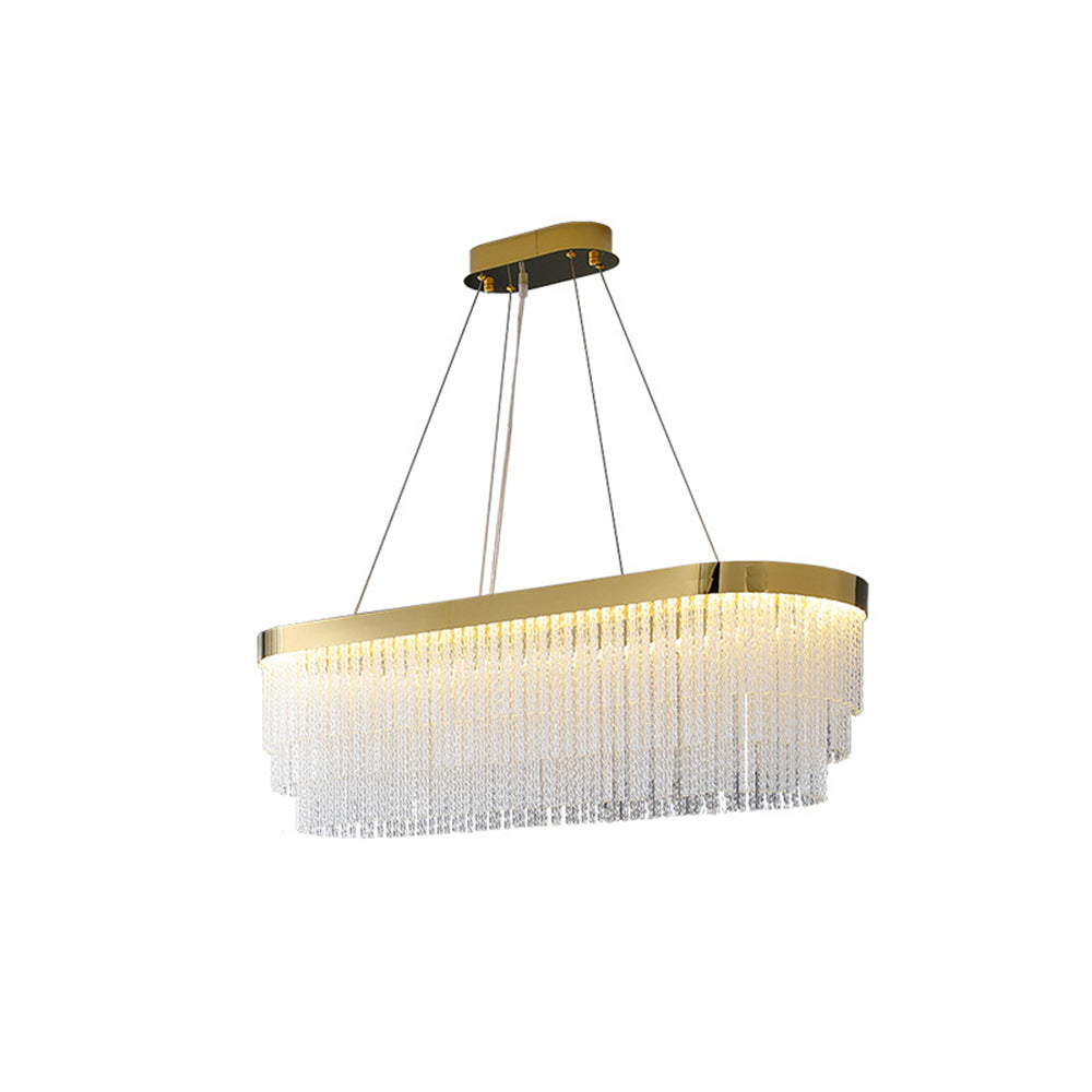 Kristy candelabru modern Spiral cristal Inel /Rectangular, auriu