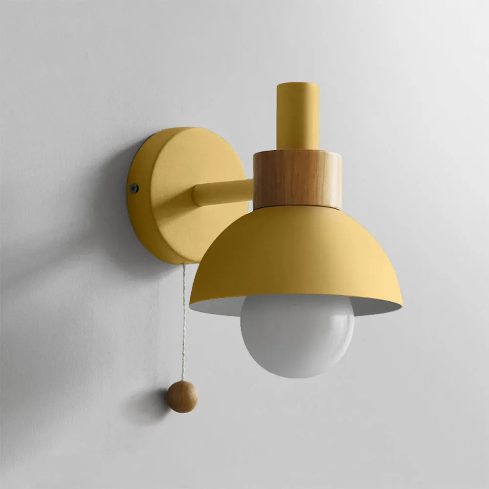 Valentina aplică de perete LED modernă metal sticlă alb/galben/roz/verde, pentru dormitor