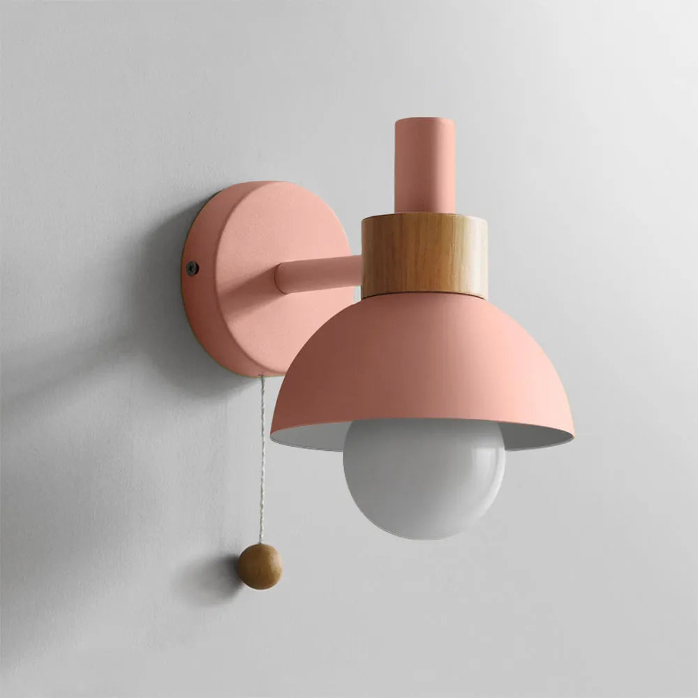 Valentina aplică de perete LED modernă metal sticlă alb/galben/roz/verde, pentru dormitor