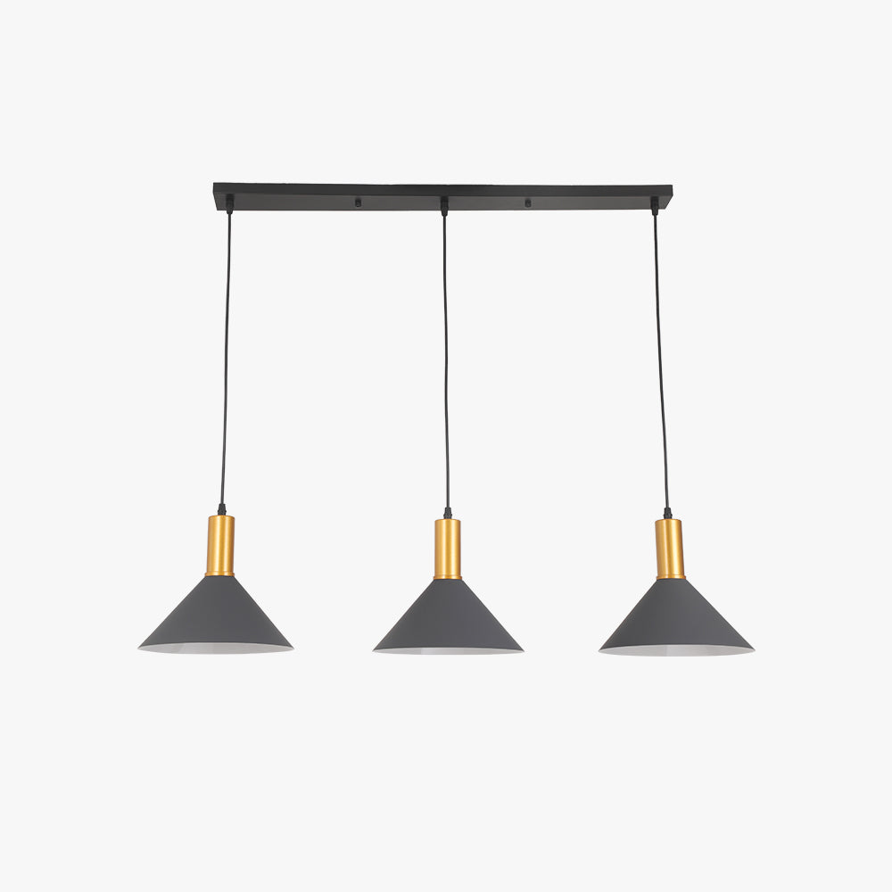 Arisha lampă suspendată modernă minimalistă conică industrială, albastru, metal