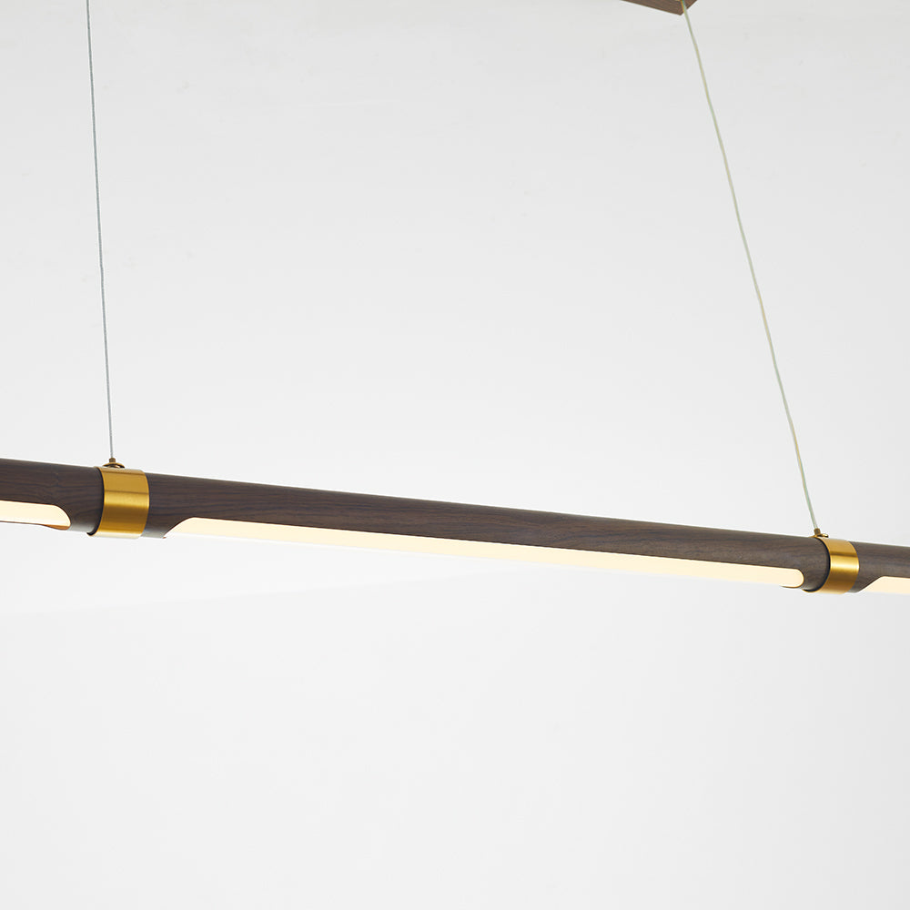 Muto lampă suspendată modernă minimalistă din metal cu transfer de lemn