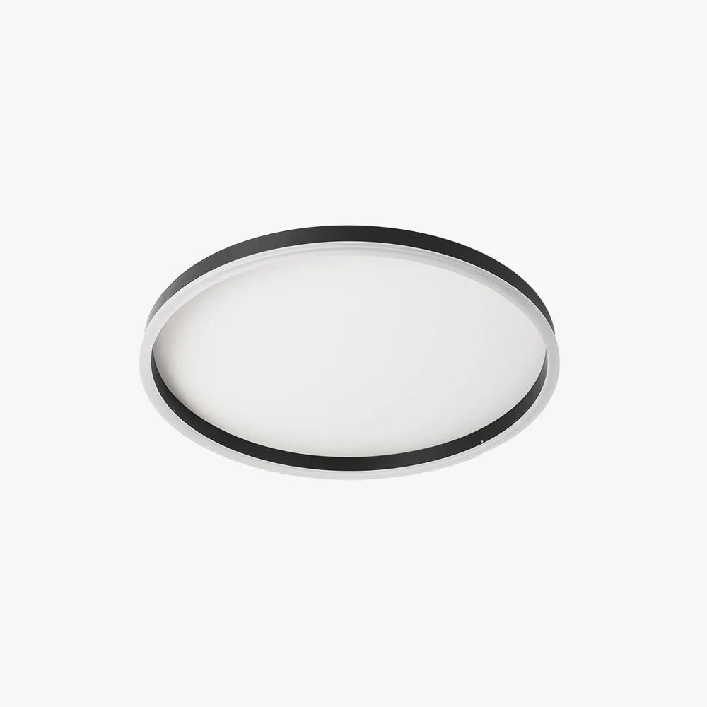 Arisha plafonieră aplicată neagră din metal, minimalistă, în formă de inel