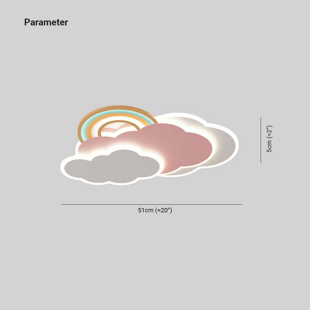 Aria modern Cloud/Rainbow plafonieră Aplicată Roz/alb