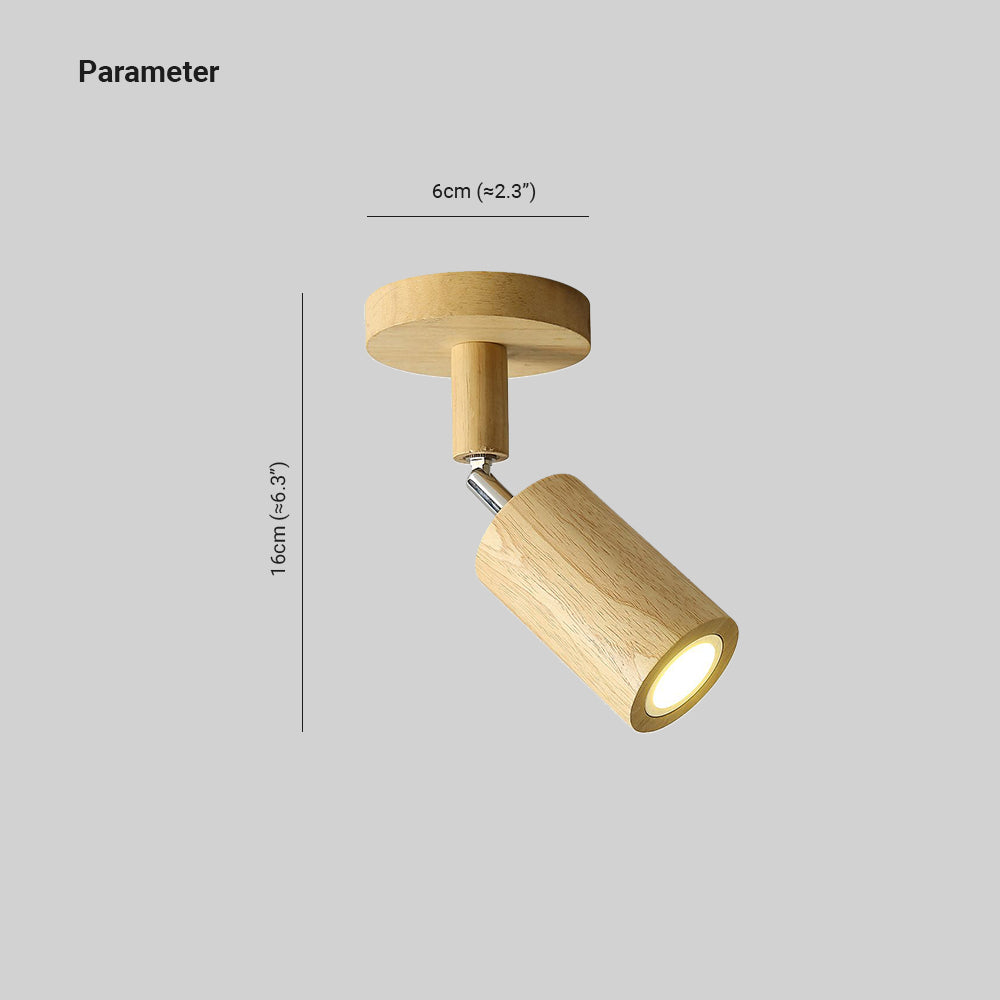 Muto modern LED Proiector de Tavan Reglabil, lemn