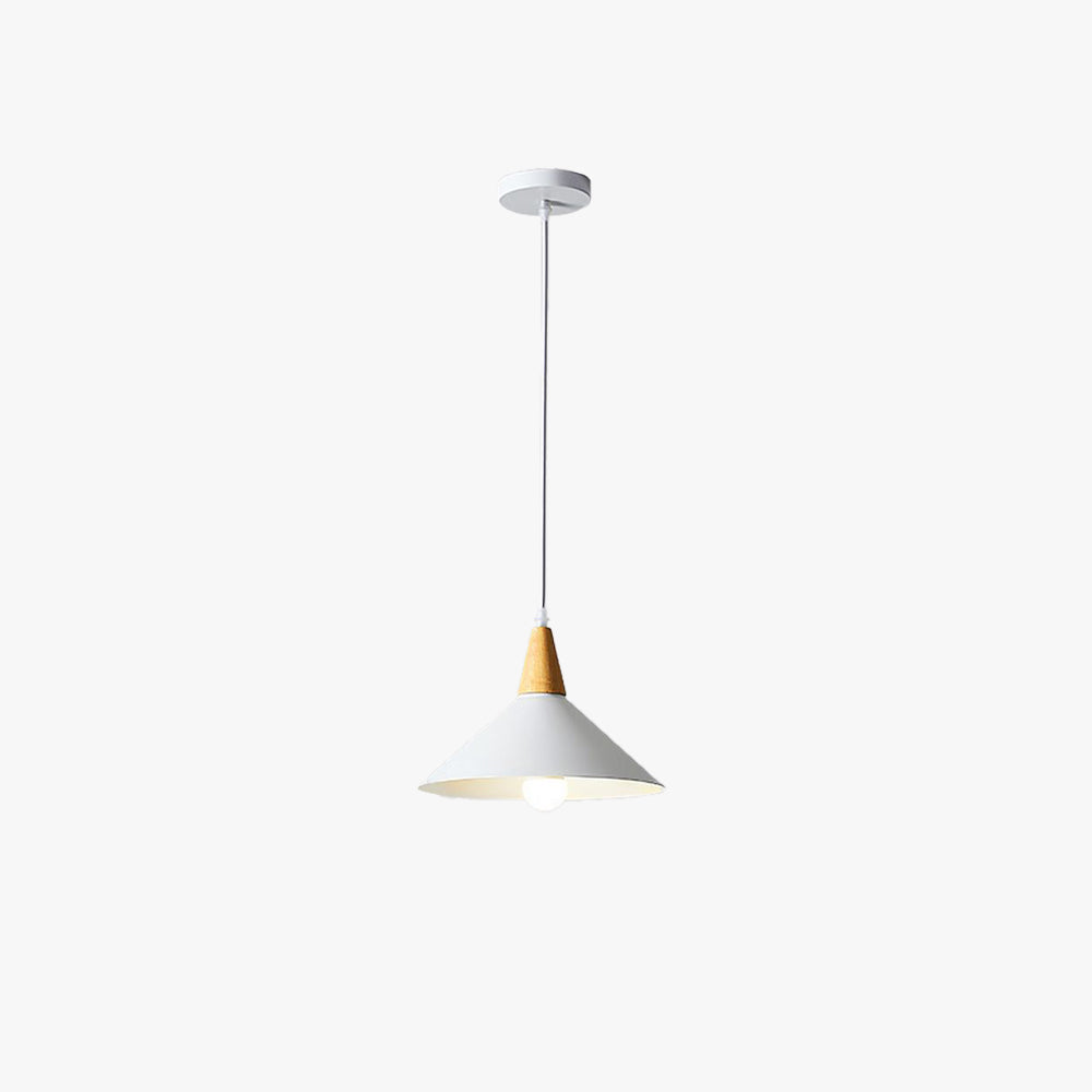 Valentina lampă suspendată minimalistă cu formă de capac din metal, lemn natural
