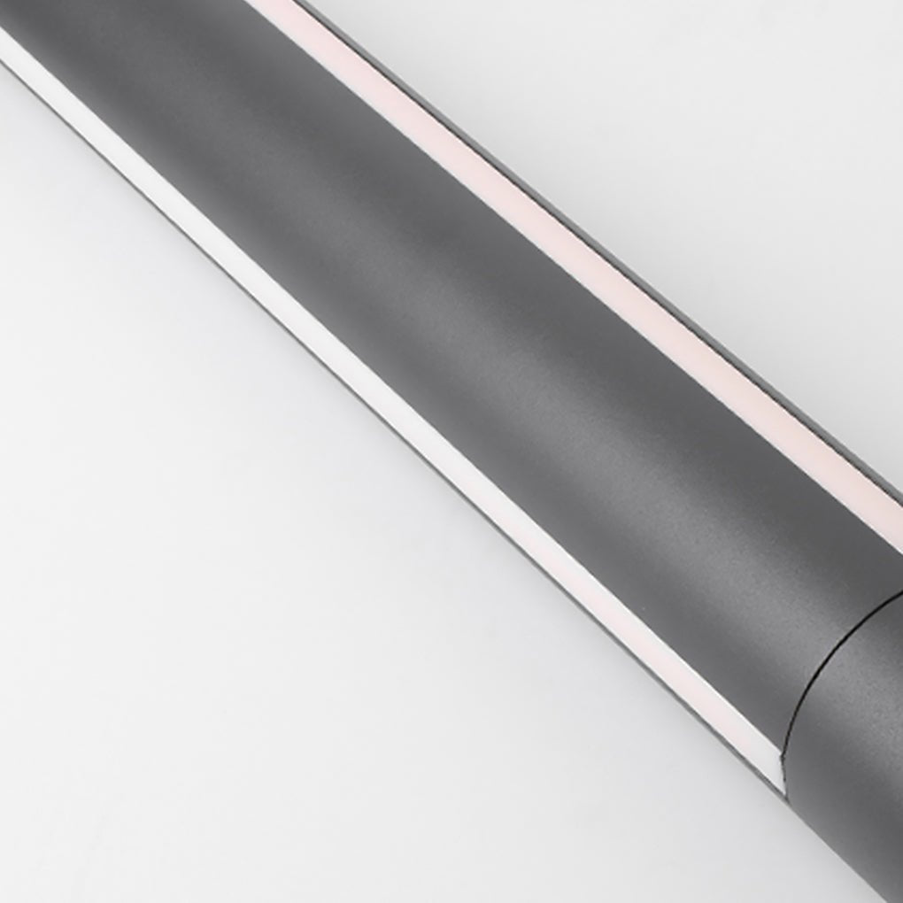 Ray Column Double Light Strip Outdoor Path Light, negru