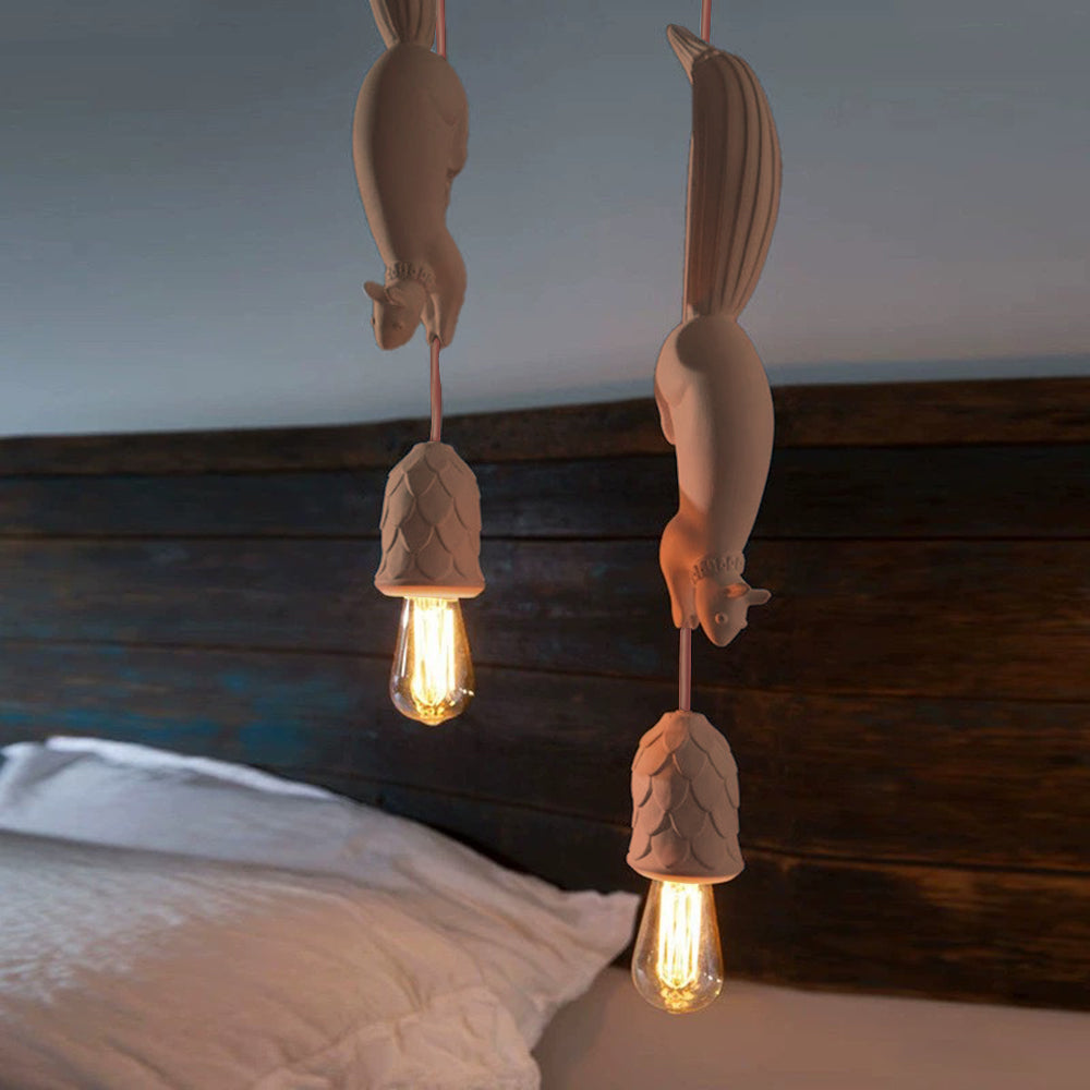 Aria lampă suspendată în stil modern Squirrel/Pinecone, rășină, pentru restaurant
