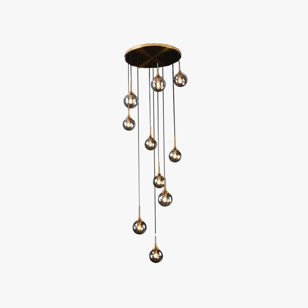 Valentina modern Spiral Ball sticlă Staircase candelabru