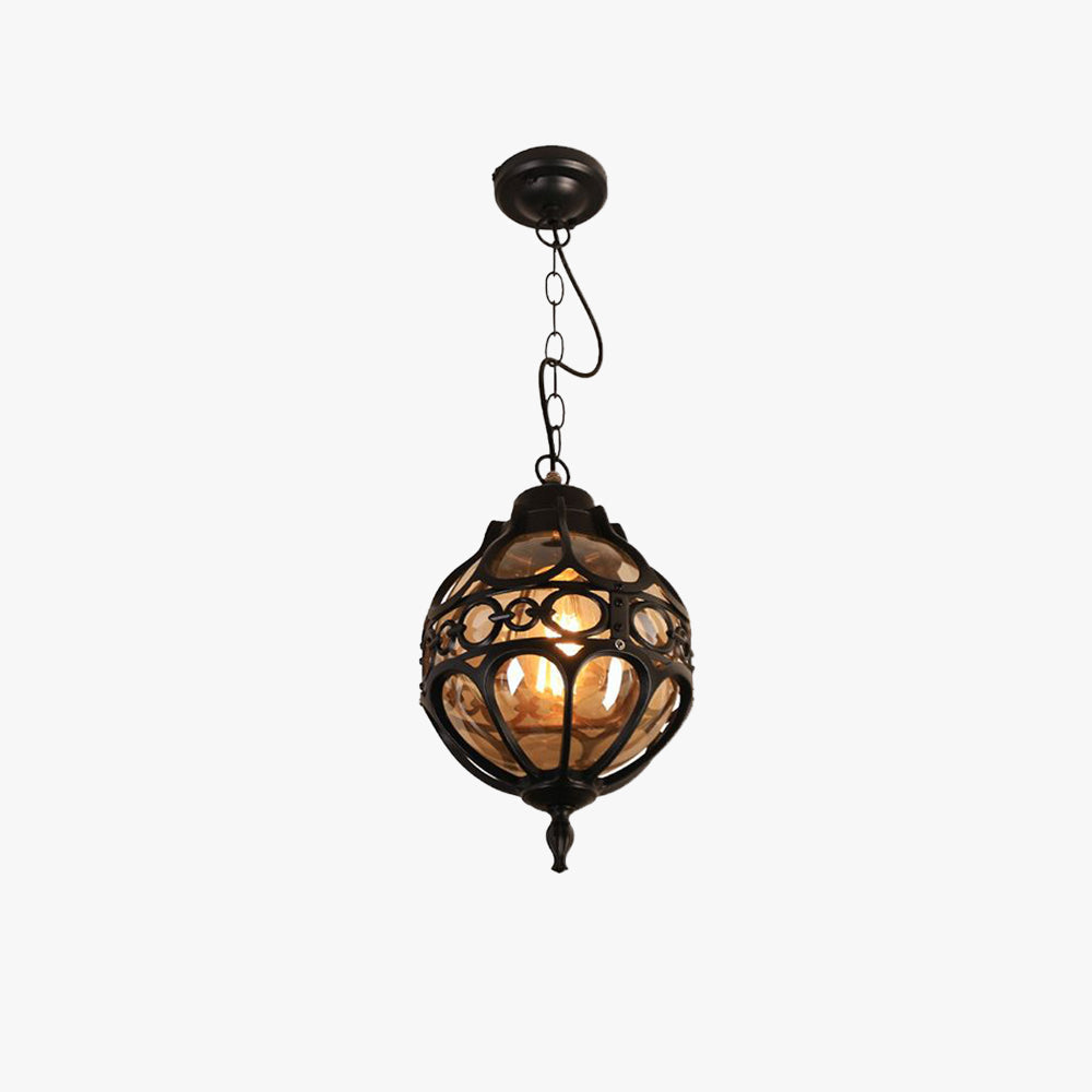 Silva Loft Sphere Vintage Farmhouse Rustic lampă suspendată neagră/bronz pentru Sufragerie
