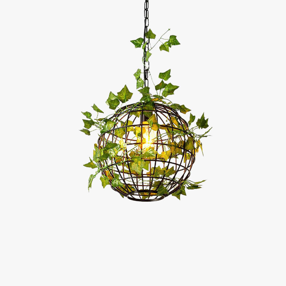 Ritta lampă suspendată în stil rustic cu artă botanică Art Deco glob