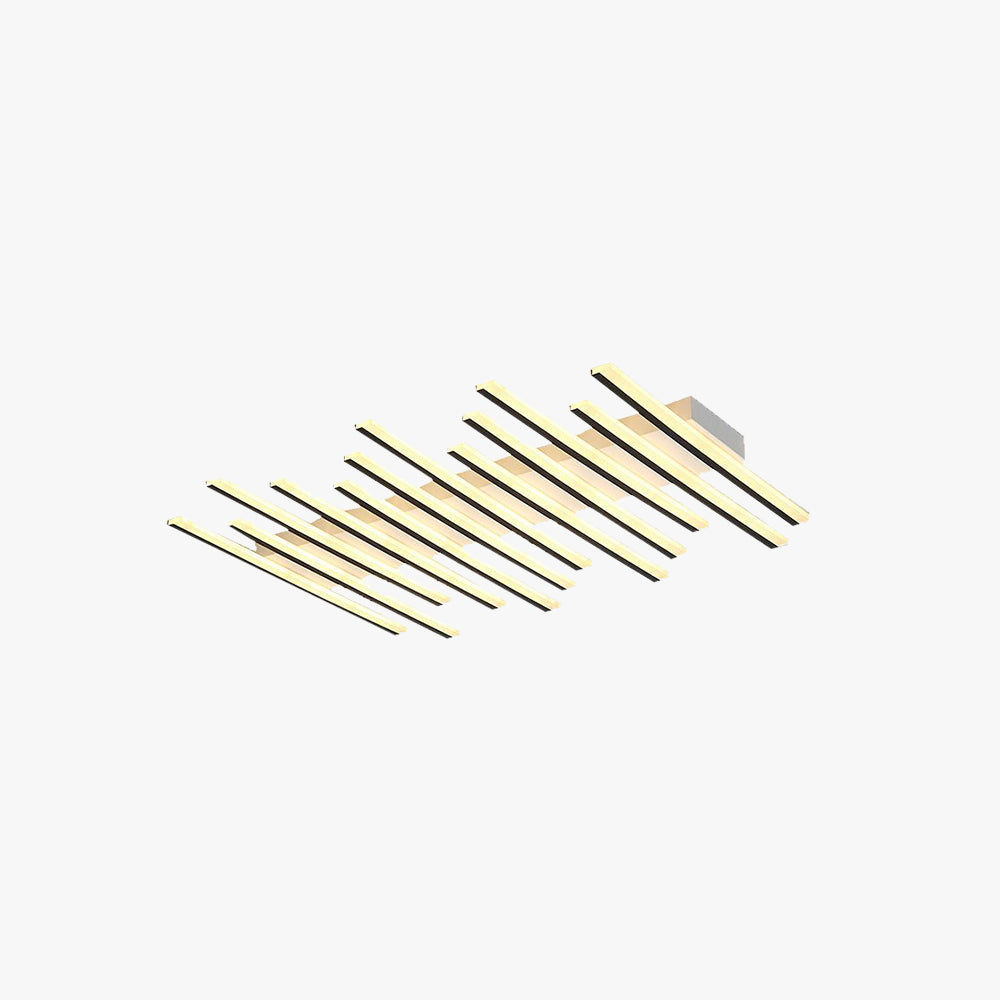Arisha plafonieră aplicată liniară modernă, undă neagră, living/cameră de zi