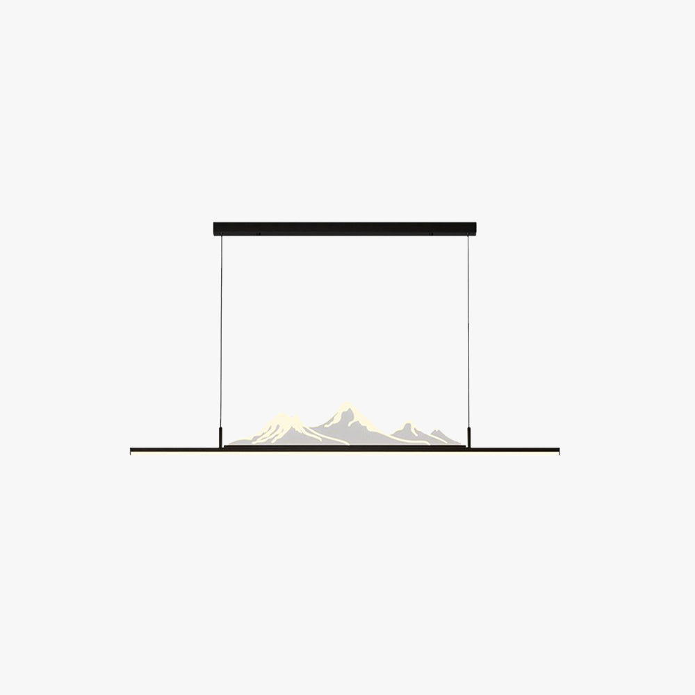 Arisha Designer Mountain formă LED lampă suspendată, negru/auriu
