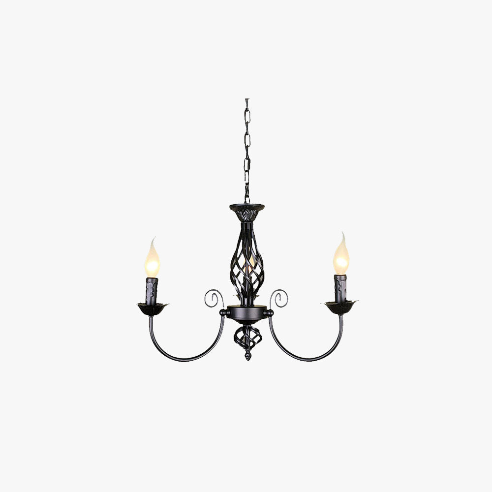 Silva lampă suspendată Candle Retro, metal/sticlă, negru/alb, pentru restaurant