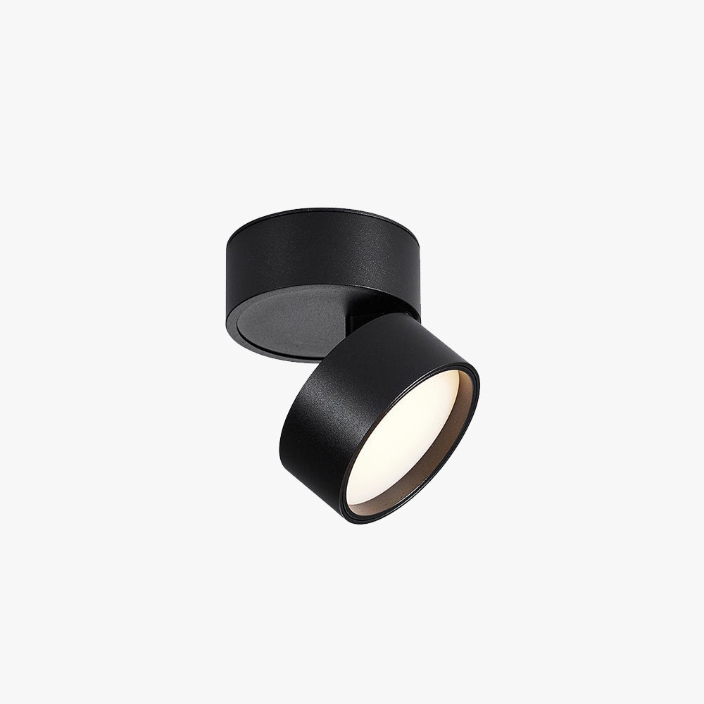 Arisha plafonieră Aplicată Novak Cilindrică modernă, metal, negru/alb, hol