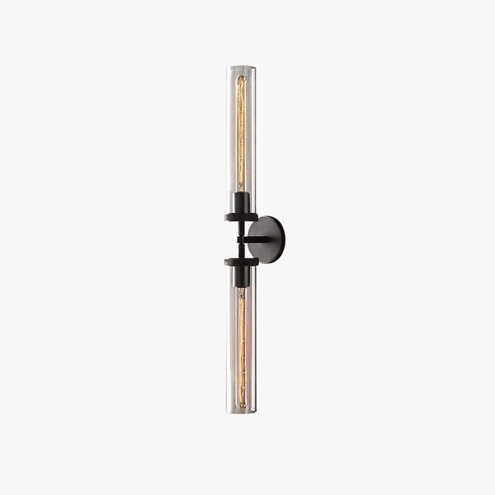 Arisha aplică de perete modernă cilindrică din metal cu LED, negru/cupru