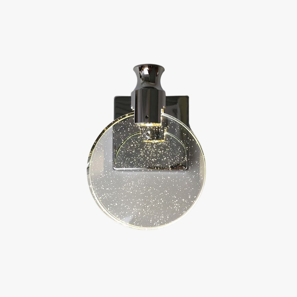 Kristy modern Round cristal oglindă aplică de perete, auriu/crom