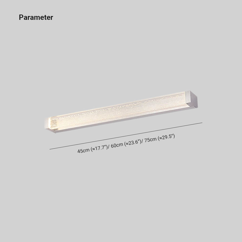 Arisha aplică de perete LED cu față din oglindă rectangulară transparentă, Băi