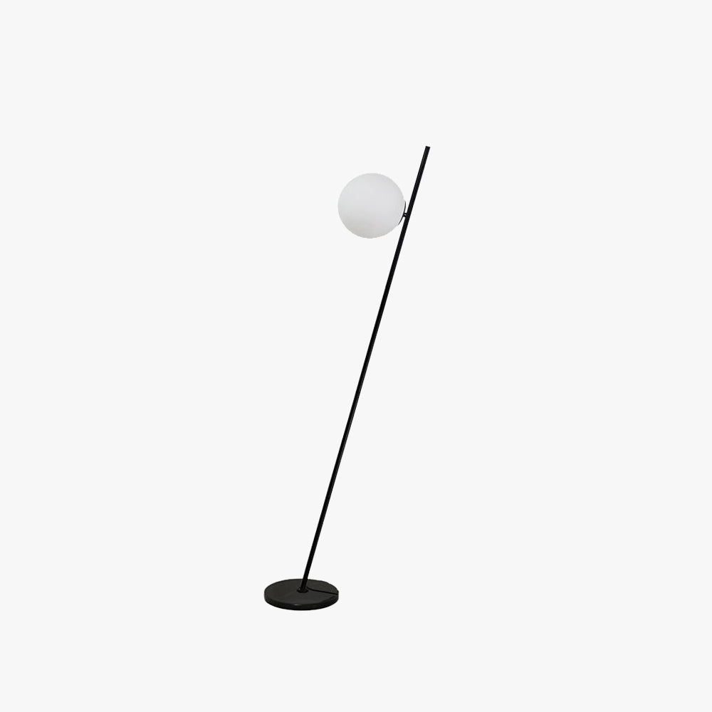 Valentina lampadar minimalistic negru cu abajur sferic pentru living, în stil minimalist