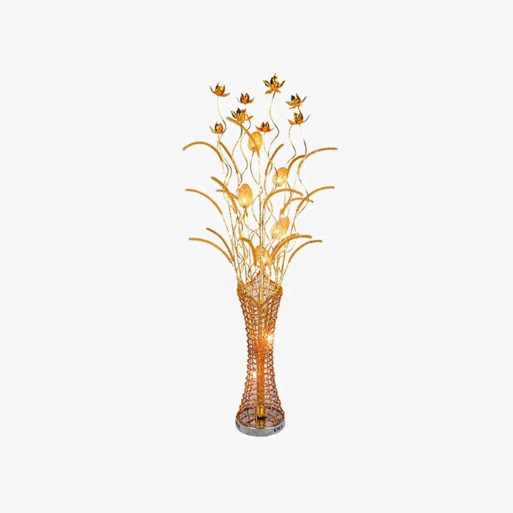 Bella Art Deco Vase auriu metal lampadar, living