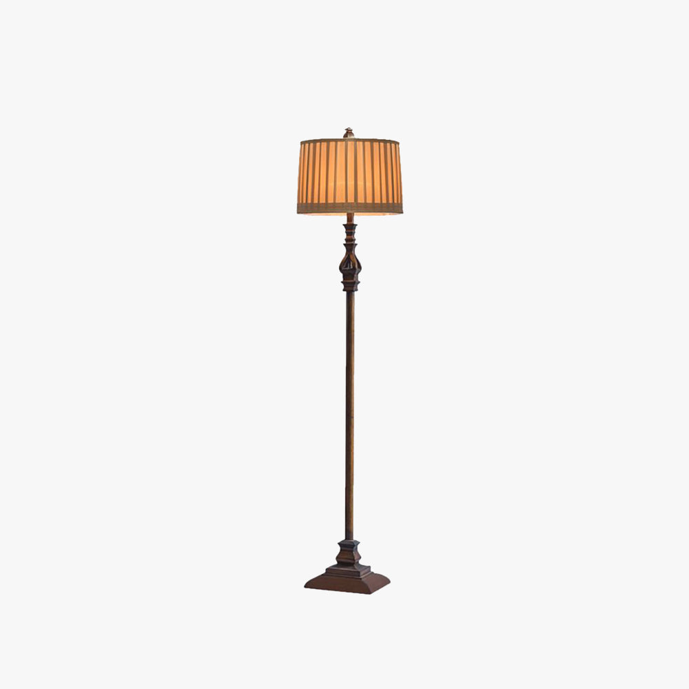 Eryn Vintage lampadar din Rășină și Țesătură, Maro