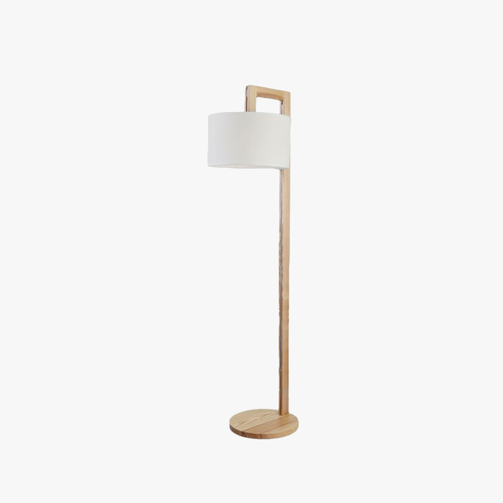 Ozawa lampadar cu braț drept, Bej, lemn/Textil
