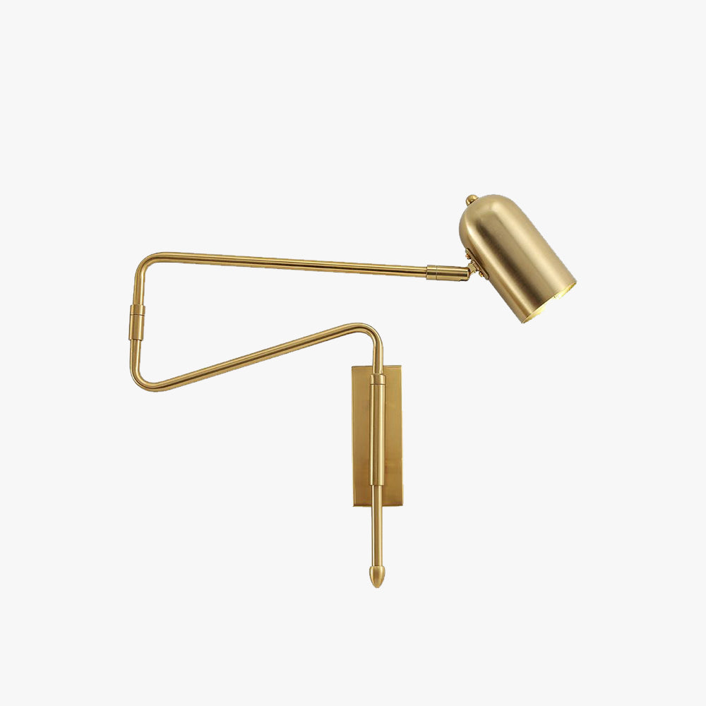 Aria aplică de perete modernă, metal reglabil, culoare neagră/aurie, pentru birou