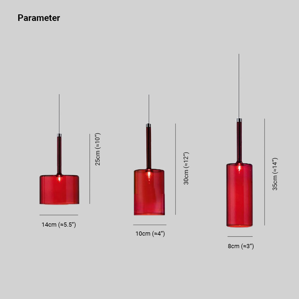 Valentina lampă suspendată minimalistă modernă din sticlă cu LED, 3 Stil