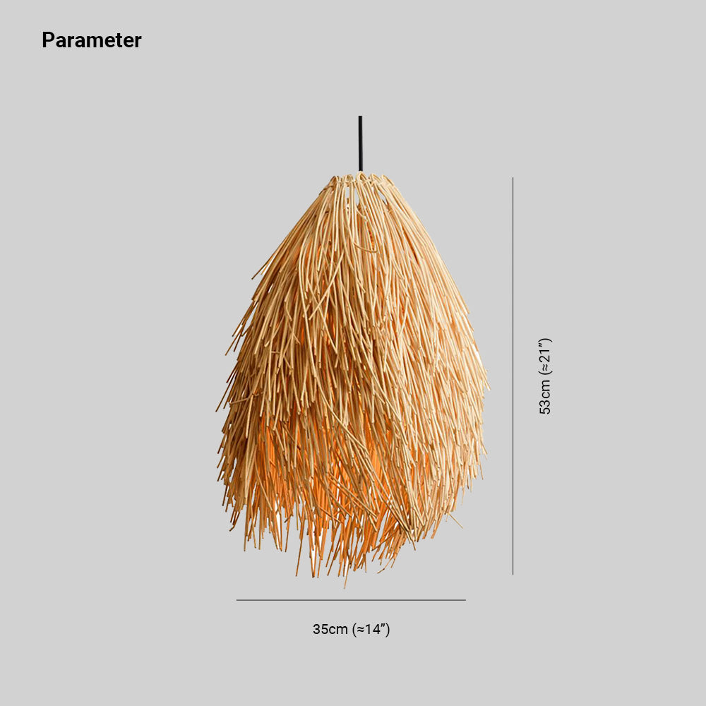 Muto Designer Handmade Weave lampă suspendată, ratan