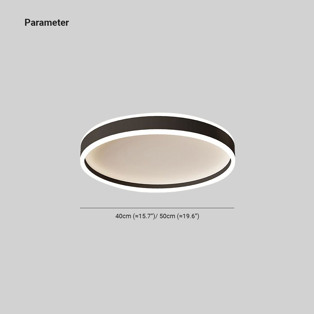 Arisha plafonieră Aplicată modernă Circulară LED din metal, alb/negru