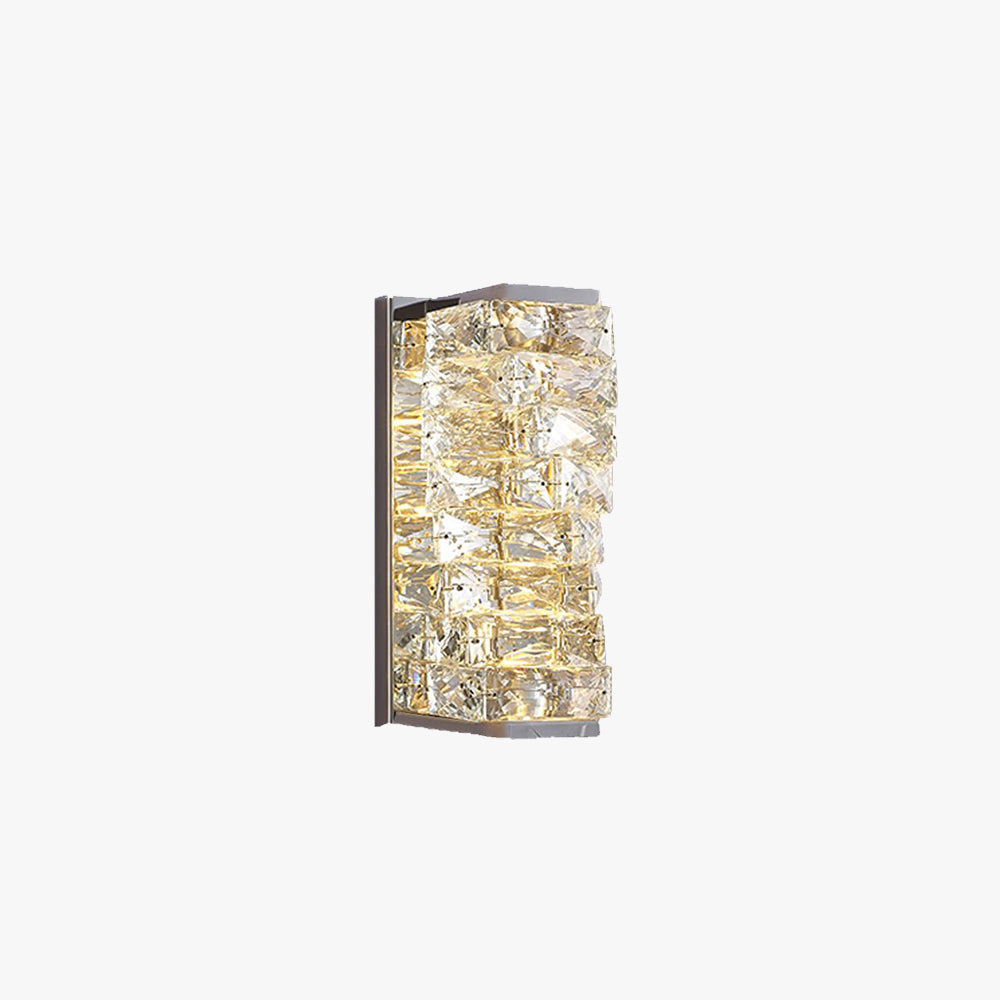Kristy aplică de perete din metal și cristal, modernă, dreptunghiulară, LED, pentru zona oglinzii