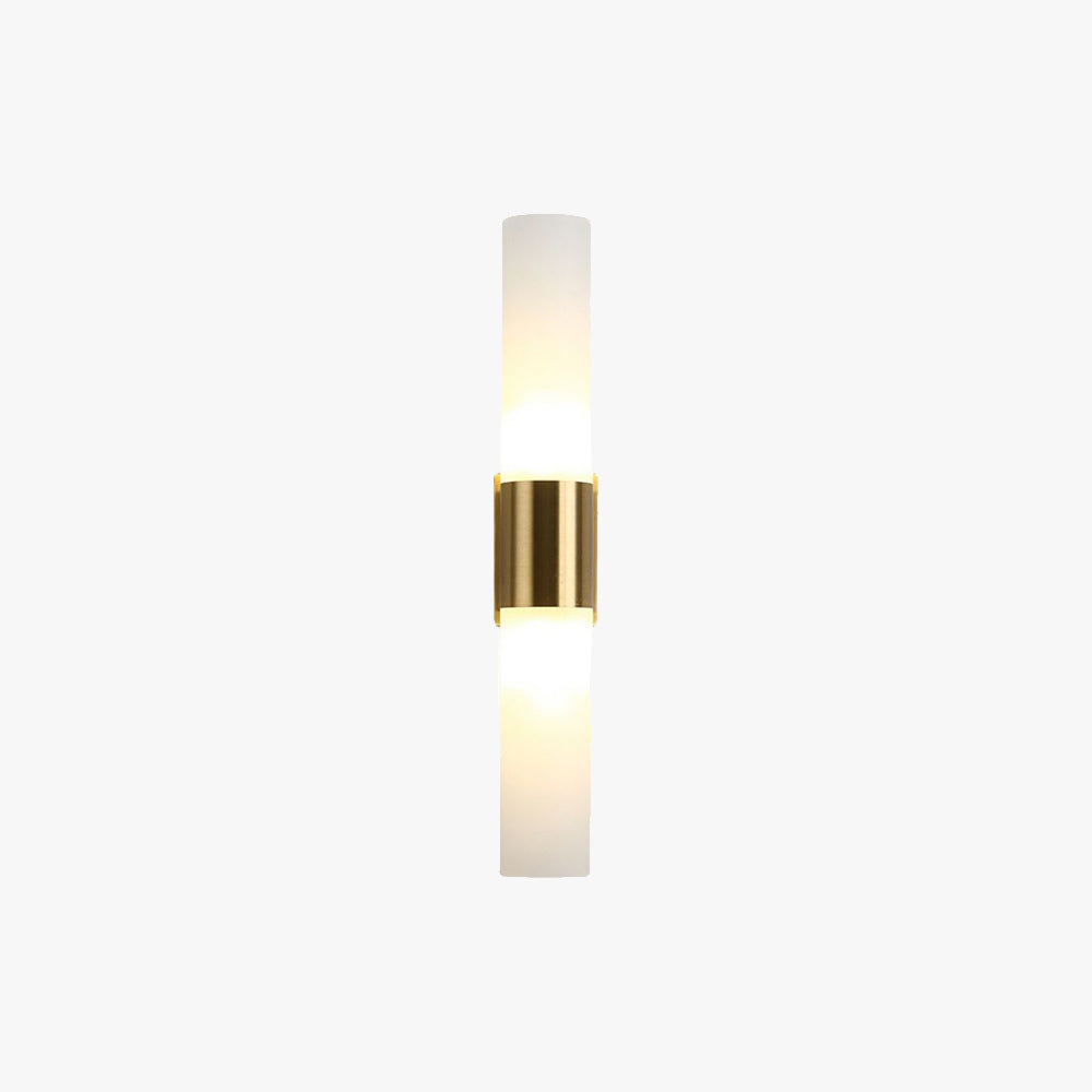 Arisha aplică de perete modernă cu două surse de lumină din metal și sticlă, culoare neagră/aurie, pentru oglindă