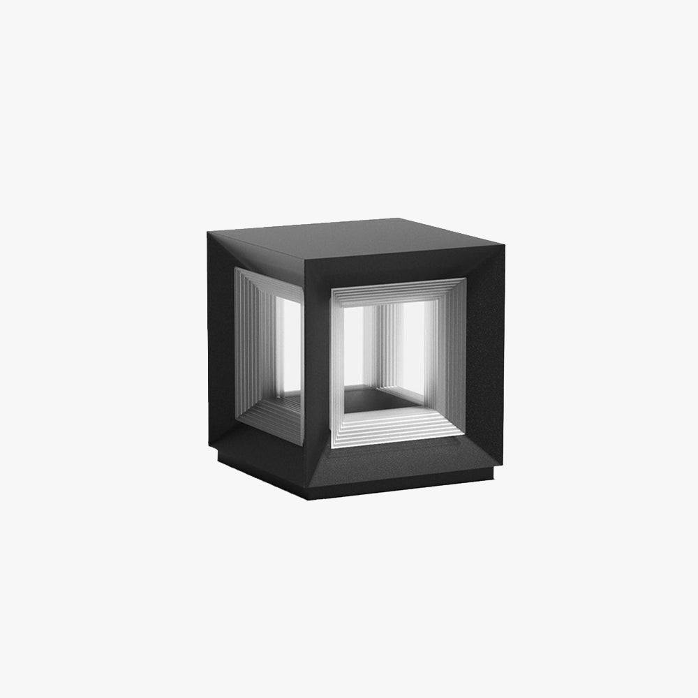 Ray lampă suspendată contemporană LED din metal pentru exterior, neagră