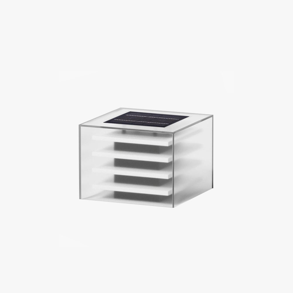 Ray lampă de perete pentru exterior modernă dreptunghiulară din metal solar, negru
