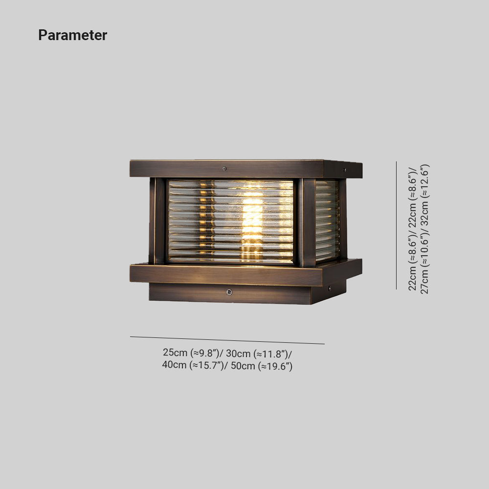 Ray modernă dreptunghiulară din metal pentru exterior cu panou solar, neagră/alamă/bronz