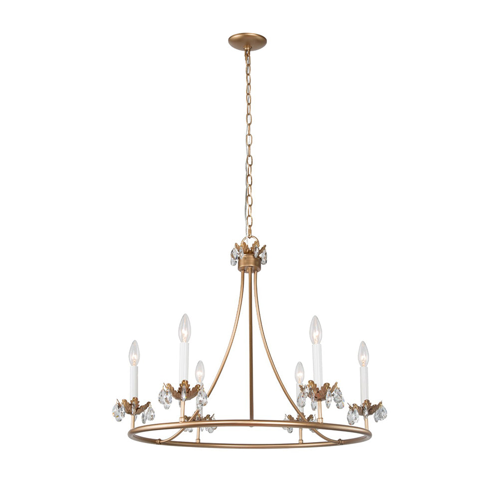 Yrvuvyh candelabru din alamă și cristal, vintage, industrial, de lux