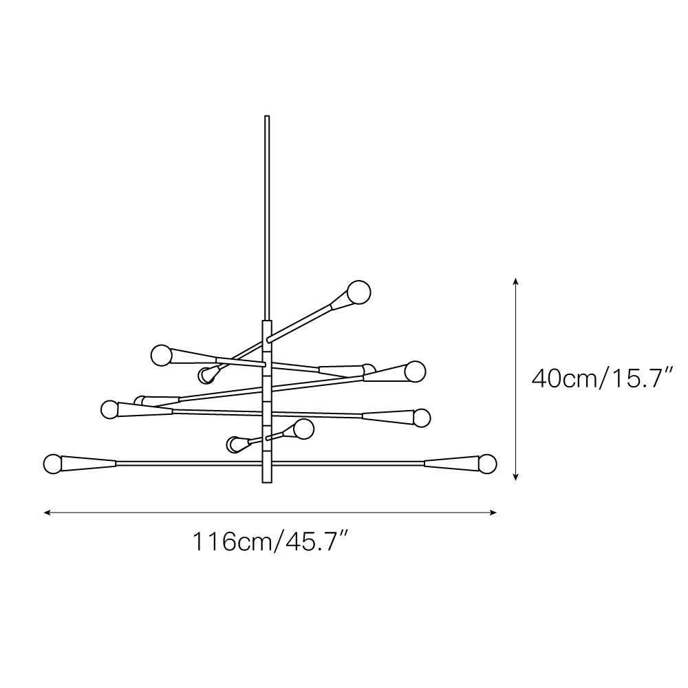 Sifuvyu candelabru modern, minimalist din alamă din metal