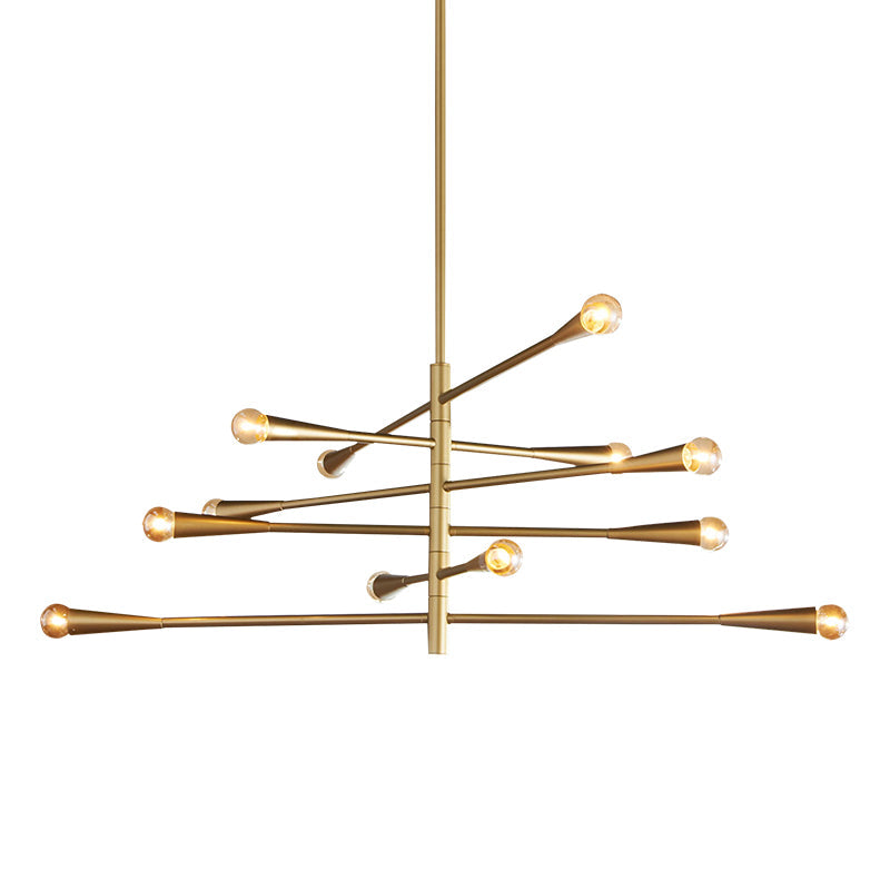 Sifuvyu candelabru modern, minimalist din alamă din metal